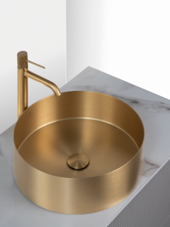 Раковина AltroBagno Luna 001001 OrSp из нержавеющей стали золото матовое